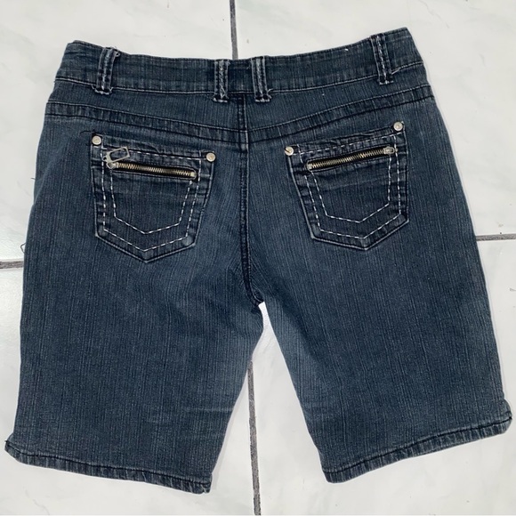 Y2K Out Jeans Over the knee Short Capri Short Jean - Picture 5 of 9